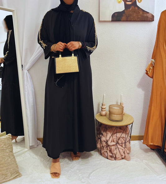 Abaya Perlée AYNA - Noir